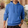 Foweknow Men's Hooded Sweatshirt, Oversized Long-Sleeve Casual Solid-Color Hoodie with Pockets, Fall/Winter Outdoor Streetwear Y2K view 2