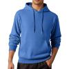 Foweknow Men's Hooded Sweatshirt, Oversized Long-Sleeve Casual Solid-Color Hoodie with Pockets, Fall/Winter Outdoor Streetwear Y2K view 4