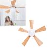Asixxsix Mini Ceiling Fan Light with Remote, 3-Speed LED Dimmable, E26 Base, Wood-Grain Blades (30W) view 4