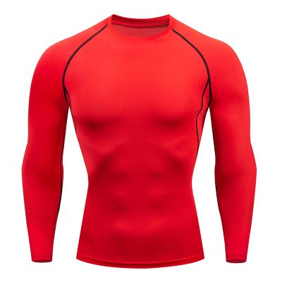 Foweknow Men's Quick-Dry Compression Sports Shirt, Long Sleeve