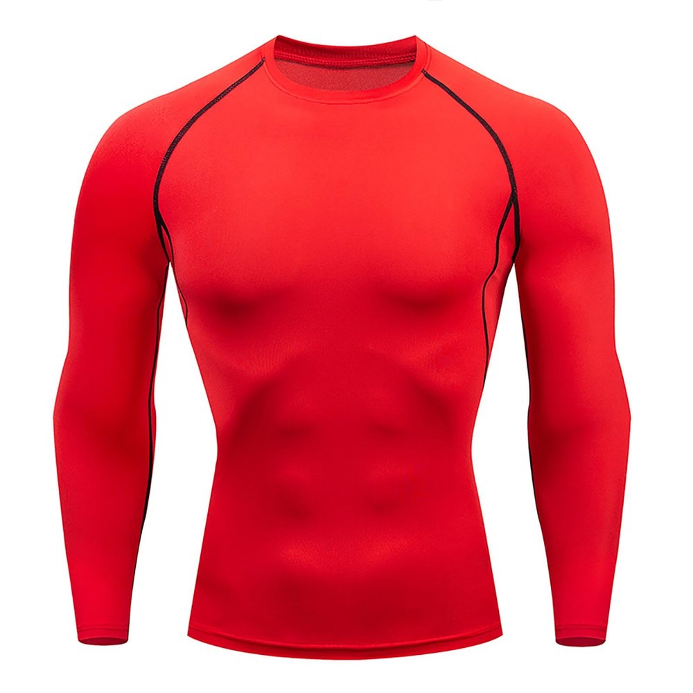 Foweknow Men's Quick-Dry Compression Sports Shirt, Long Sleeve
