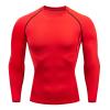 Foweknow Men's Quick-Dry Compression Sports Shirt, Long Sleeve view 1