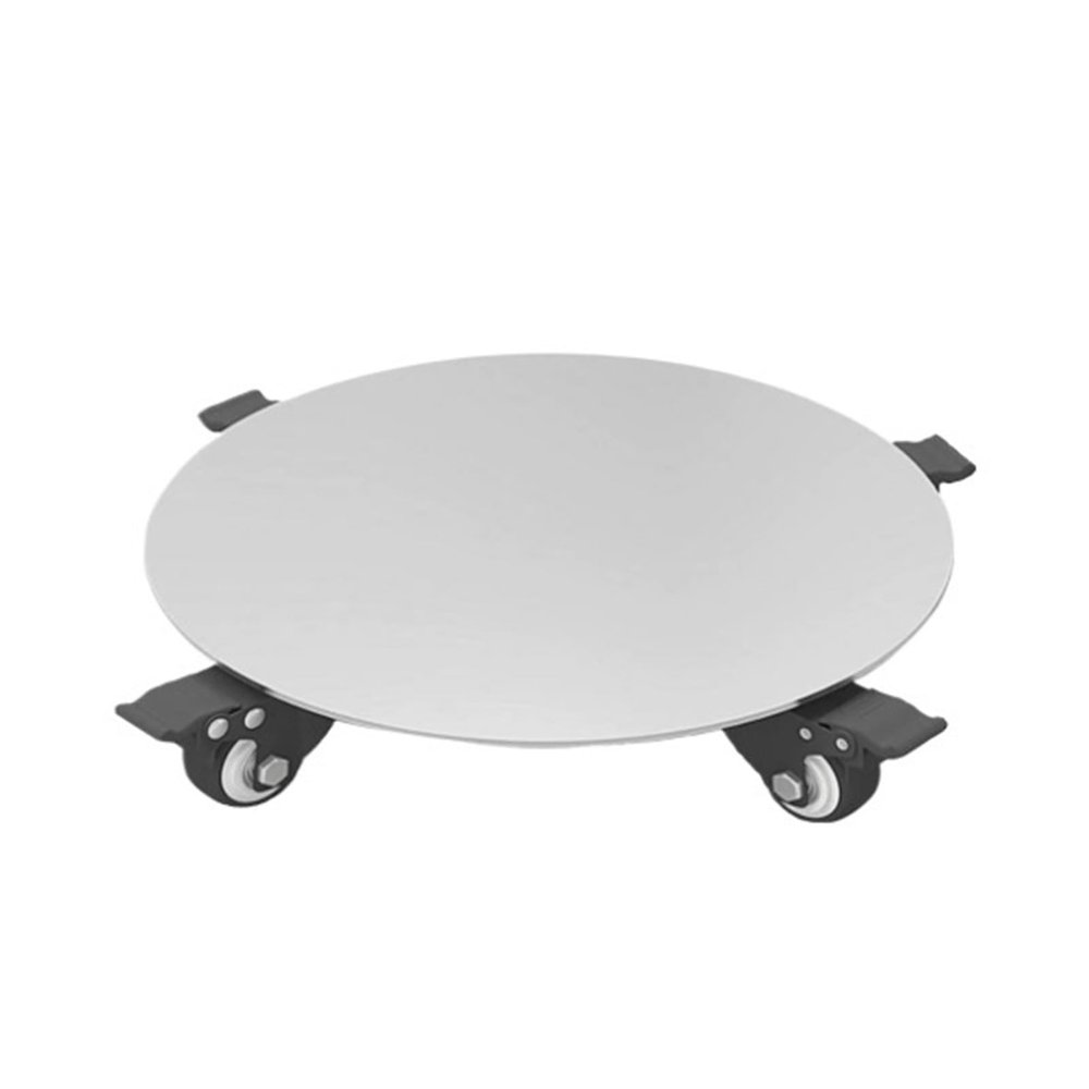 Slim Stainless Steel Plant Pot Caddy with Wheels
