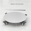 Slim Stainless Steel Plant Pot Caddy with Wheels view 4