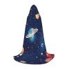 Halloween Costume with Starry-Sky Galaxy Print, Medieval Cloak with Hood view 1