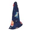 Halloween Costume with Starry-Sky Galaxy Print, Medieval Cloak with Hood view 2