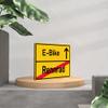 Generic Wood and Paper Card XXXV (Road Bike–E-Bike Town Sign) view 2