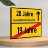 20th Birthday Road Sign Wooden Card with Envelope view 3