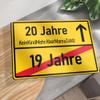 20th Birthday Road Sign Wooden Card with Envelope view 4