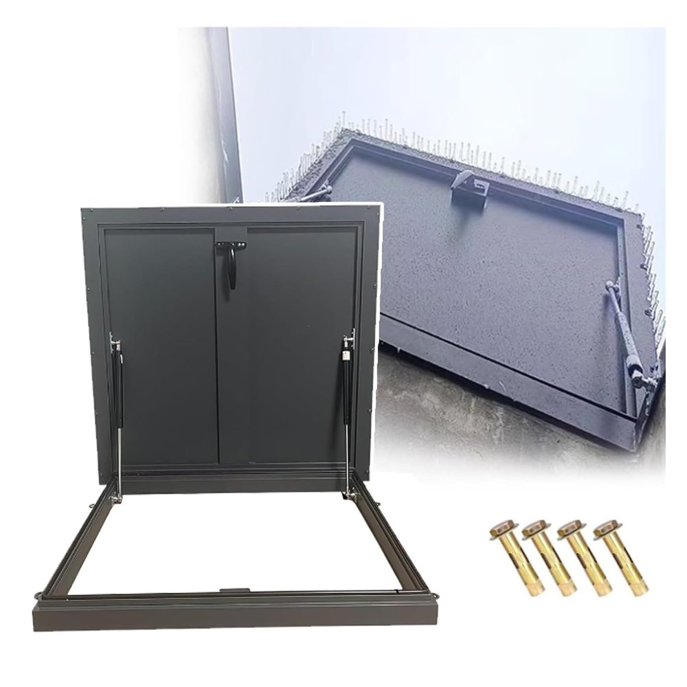 IBOWZ Roof Access Hatch Window, 20/22/24/26/28/30/32/34/36/38/40-Inch Roof Hatch Cover with Seal, Weather-Resistant Metal Hatch