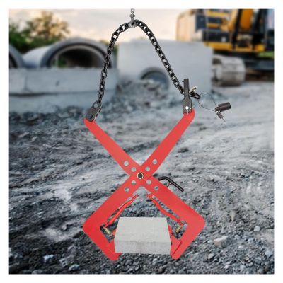 Generic Red Adjustable Lifting Clamps with Non-Slip Rubber Lining for Stone and Slabs (Opening Size: 1,327.6 in)