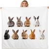 Homemissing Cute Rabbit Blanket 130 x 150 cm for Sofa, Couch or Bedroom view 1