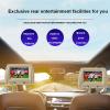 7" MP5 Car Headrest Display, Rear-Seat Monitor, USB/SD/Headphone Jack/Speaker Support, 120° Adjustable Mount, Multimedia Player for Rear-Seat Entertainment, A-Zipper view 2