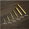 Five Gold Brass Drum Nails, 30-Pack, Various Sizes (30 × 2.8 mm) view 2