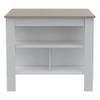 Versatile Kitchen Island with Extra-Wide Top, 3 Hidden Shelves, Modern Industrial Design, Multicolor view 1