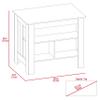 Versatile Kitchen Island with Extra-Wide Top, 3 Hidden Shelves, Modern Industrial Design, Multicolor view 3