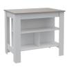 Versatile Kitchen Island with Extra-Wide Top, 3 Hidden Shelves, Modern Industrial Design, Multicolor view 4