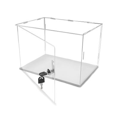 Vibeo Lockable Acrylic Display Case, Clear Acrylic Box, 30 x 25 x 40 cm