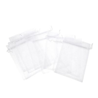 Healvian 100-Pack White Organza Drawstring Gift Bags