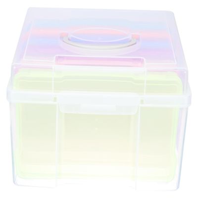 VERDANVERSE Photo Storage Organizer Box with Lid and Handle