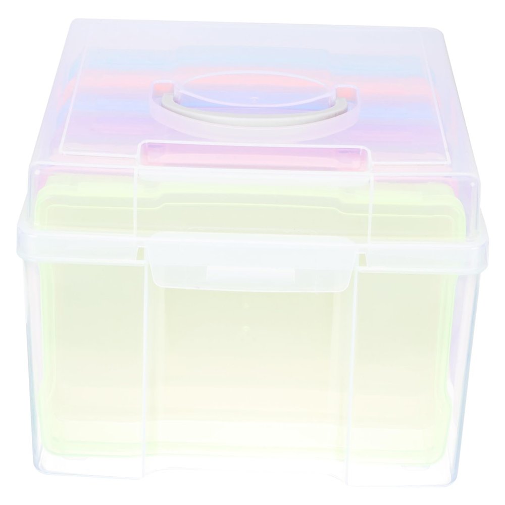 VERDANVERSE Photo Storage Organizer Box with Lid and Handle