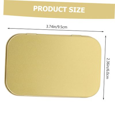 UTHCLO 6-Pack Small Rectangular Gold Tin Boxes with Lids
