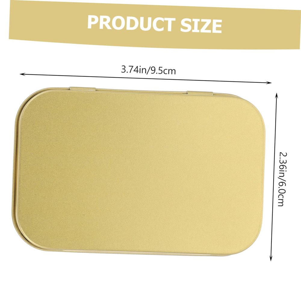 UTHCLO 6-Pack Small Rectangular Gold Tin Boxes with Lids
