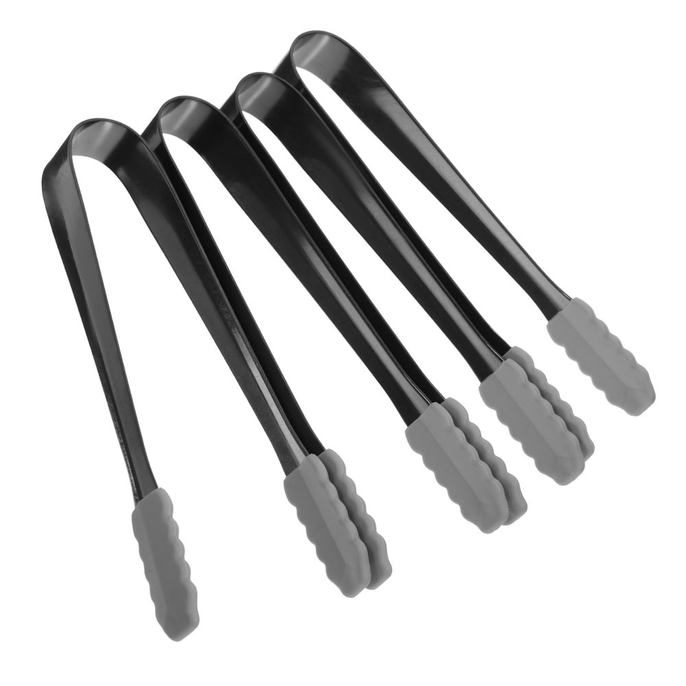 UTHCLO 4-Piece Stainless Steel Ice Cube Tongs with Non-Slip Food-Grade Silicone