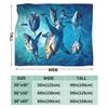 UIAMT Ocean Shark Flannel Throw Blanket view 3