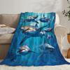 UIAMT Ocean Shark Flannel Throw Blanket view 4