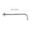 Fafeicy Extra-Long Shower Arm, 16-Inch Stainless Steel Rain Showerhead, Wall Mount with Flange, G1/2 Thread, Chrome Finish view 2