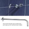 Fafeicy Extra-Long Shower Arm, 16-Inch Stainless Steel Rain Showerhead, Wall Mount with Flange, G1/2 Thread, Chrome Finish view 4
