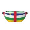 Versatile Waist Bag with Central African Flag, Lightweight, Breathable and Adjustable view 1