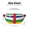 Versatile Waist Bag with Central African Flag, Lightweight, Breathable and Adjustable view 3