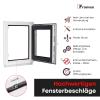 Framex PVC Tilt-and-Turn Basement Window, White Inside/Anthracite Outside, 80 x 80 cm, Double Glazed, DIN Left view 4