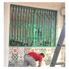 Green Stainless Steel Window Security Grille, Retractable, 118 × 155 cm, 150/155/160 cm High view 1
