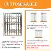 Green Stainless Steel Window Security Grille, Retractable, 118 × 155 cm, 150/155/160 cm High view 3