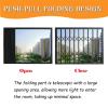 Green Stainless Steel Window Security Grille, Retractable, 118 × 155 cm, 150/155/160 cm High view 4