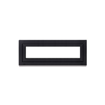 Framex PVC Basement Window, White Inside/Anthracite Outside, 110 x 40 cm, Double-Glazed Tilt-and-Turn, DIN Right