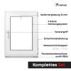 Framex PVC Basement Window, White Inside/Anthracite Outside, 110 x 40 cm, Double-Glazed Tilt-and-Turn, DIN Right view 3