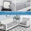 Jacquard RV Sofa Cushion Cover, Non-Slip Stretch Cover with 2 Straps, Light Gray, W 165–200 cm, D 65–95 cm view 4