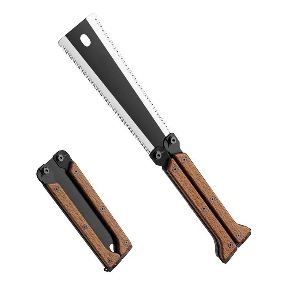 1-Piece SK5 Steel Folding Saw for Flush-Cut Trimming and Woodworking