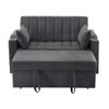 NADEUSAK Modern Sleeper Sofa with Adjustable Backrest, Cup Holders and Cushions, 80 x 140 cm, Gray view 3