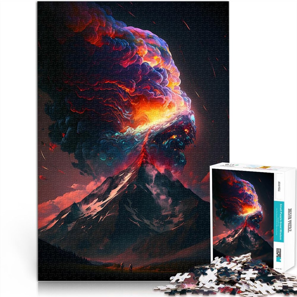 1000-Piece Erupting Inferno Puzzle for Adults, Ages 14+, 26 x 38 cm