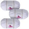Utopia Crafts Cuddle Super Chunky Chenille Yarn, White, 100 g, 60 m, 3-Pack view 1