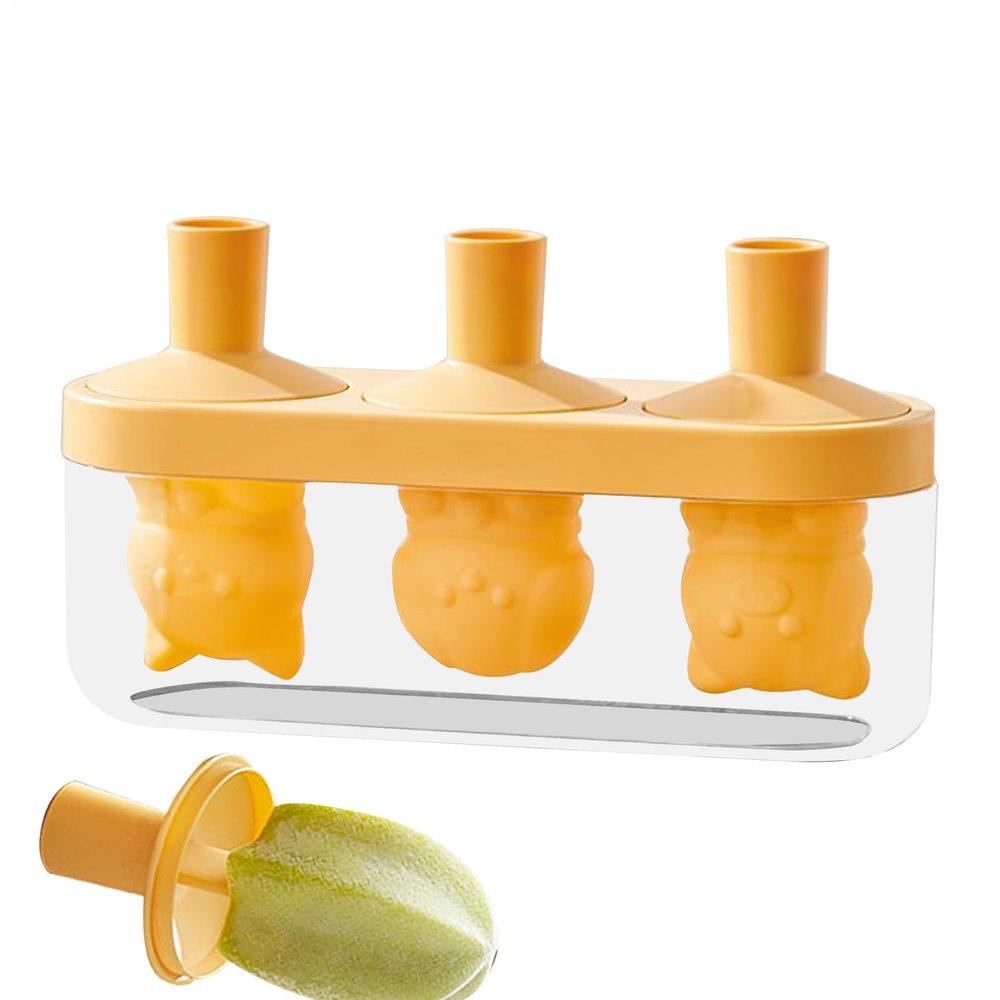 Silicone Ice Pop Molds with Cat-Shaped Sticks