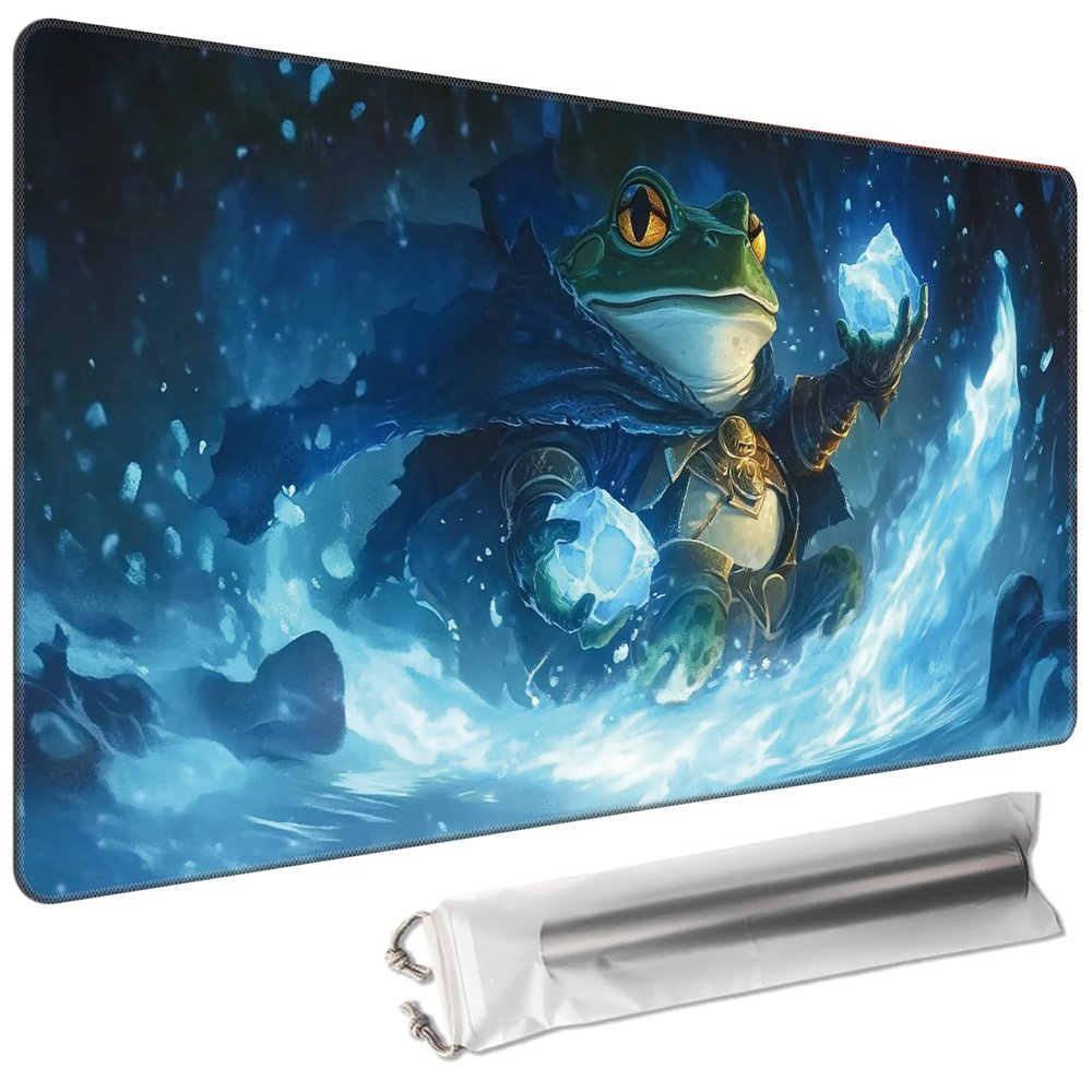 Cdkfxjy Fr MTG Playmat 69.8 x 39.9 cm, Mage Frog Ice