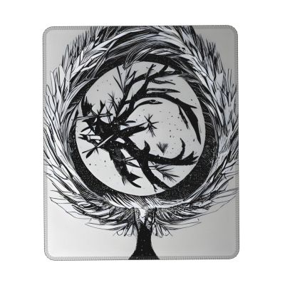 yefan The Abstractionist Tree Mouse Pad, Non-Slip Rubber Base, 17.8 x 21.6 cm