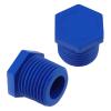 Coshar RV Water Heater Drain Plugs, 1.27 cm NPT Male Thread, PVC, Blue, 10-Pack view 3