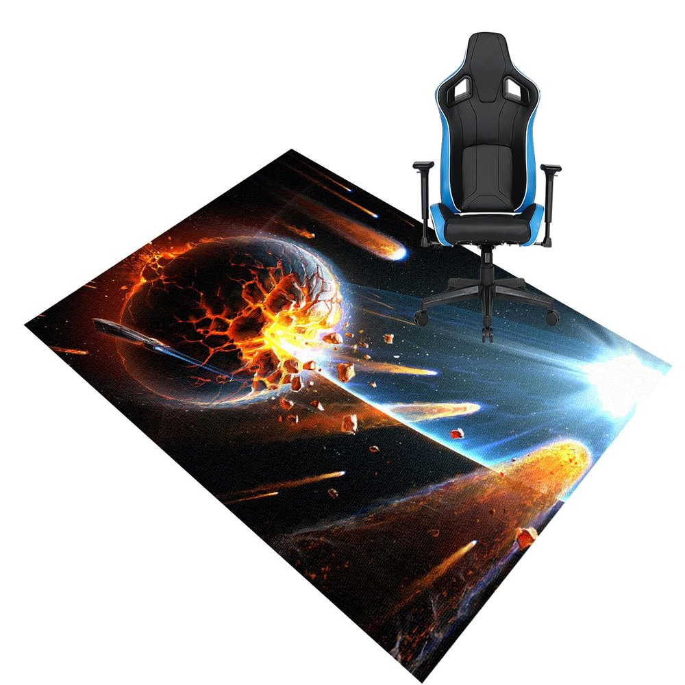 Gaming Chair Mat, 110 x 150 cm, Non-Slip Floor Protector for Hard Floors and Carpets